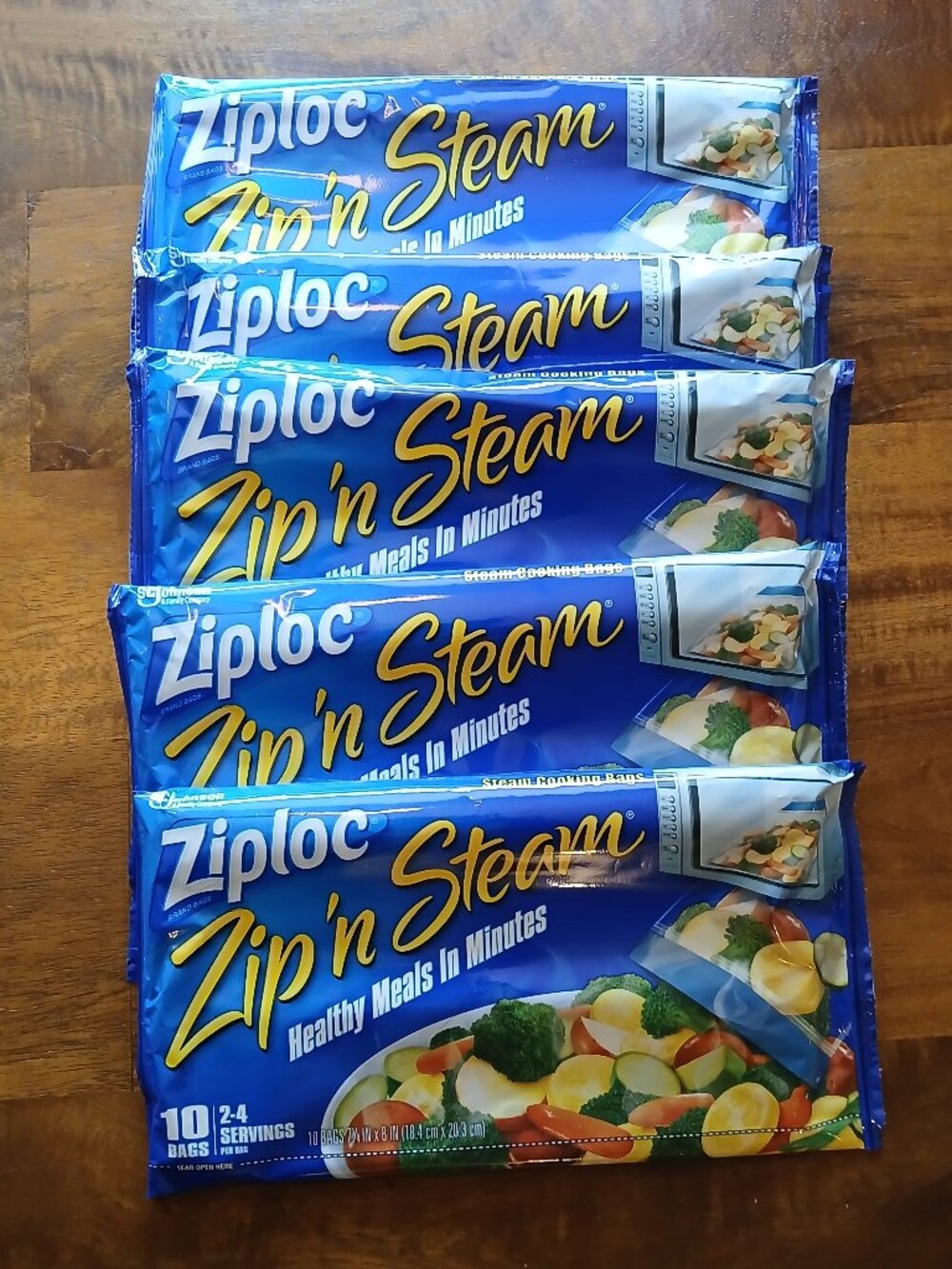 The Original Ziploc Zip'n Steam Bags 2 - Total of 50 Medium (NWT)